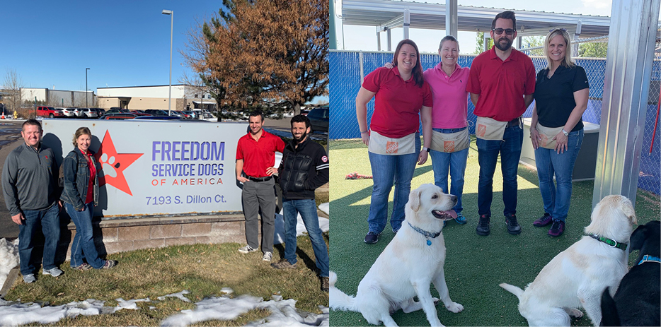 Colorado Office Volunteers at Freedom Service Dogs of America